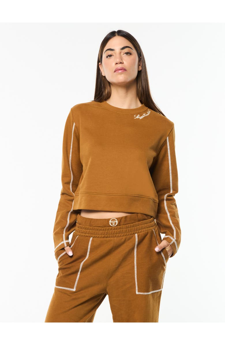 Sergio Tacchini Greta Crewneck, Main, color, Bronze Brown