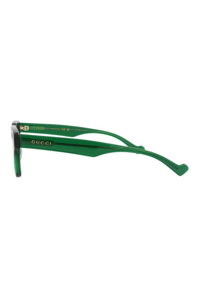 53mm Rectangular Optical Glasses, Alternate, color, GREEN GREEN TRANSPARENT