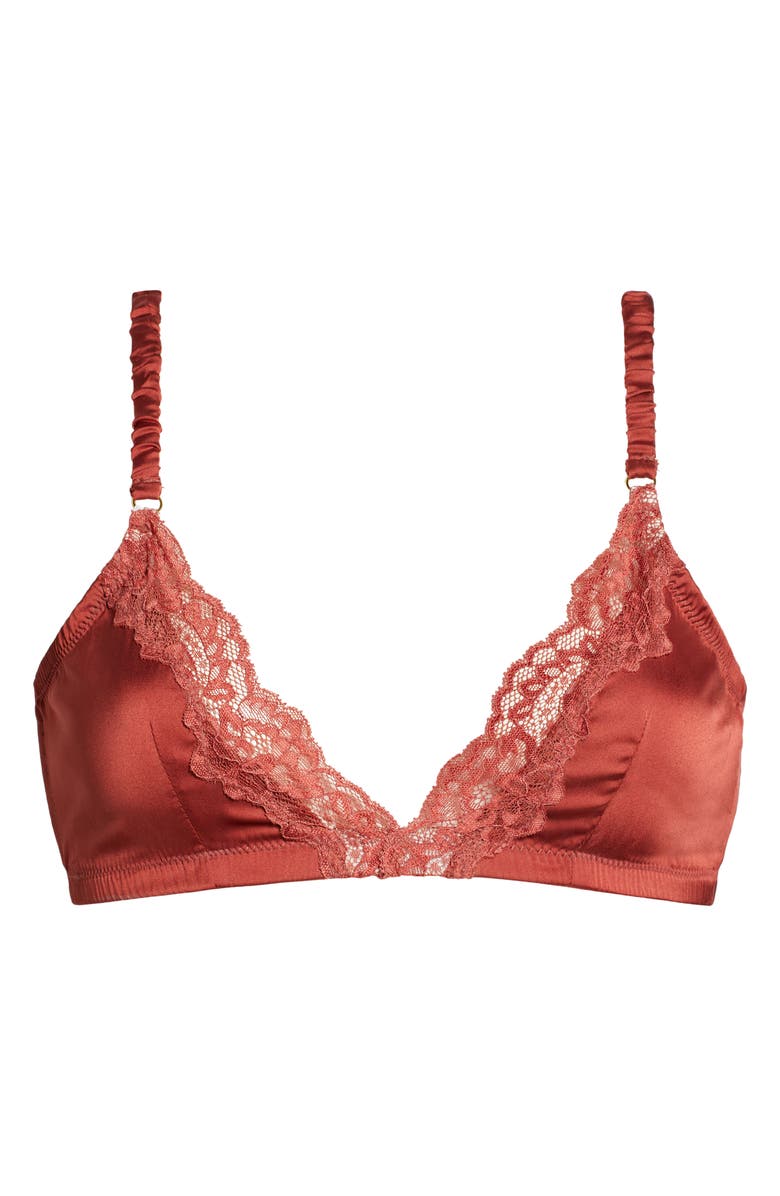 KILO BRAVA Satin Charmeuse Triangle Bra, Alternate, color, 