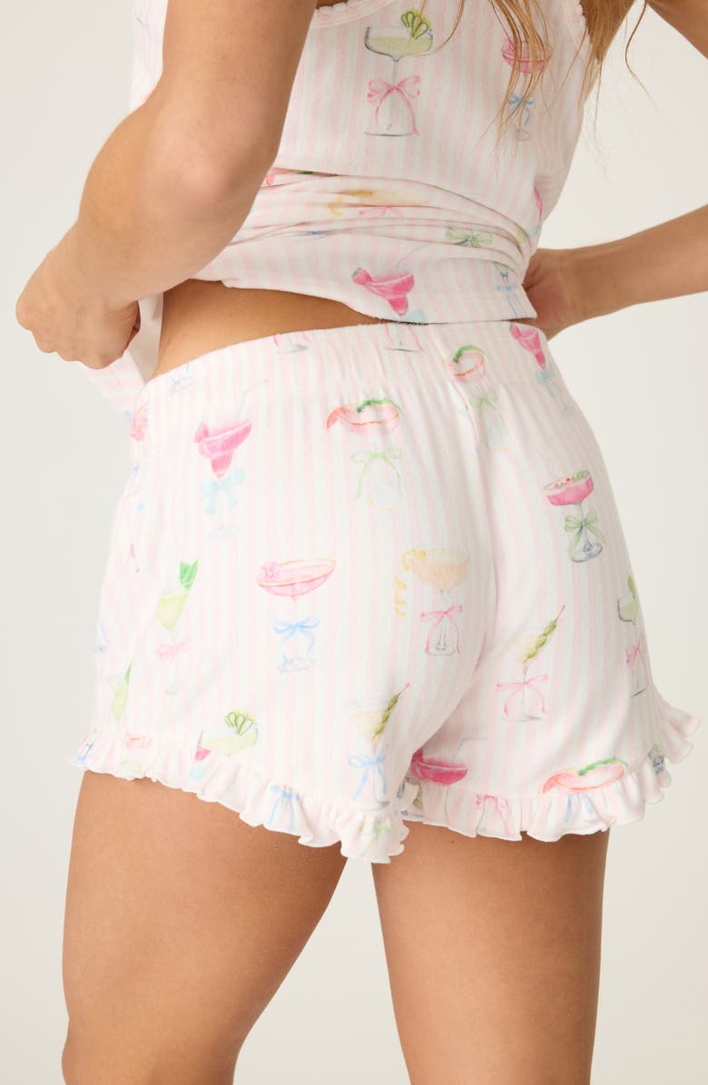 PJ Salvage Pretty Punch Pajama Shorts, Alternate, color, Baby Pink