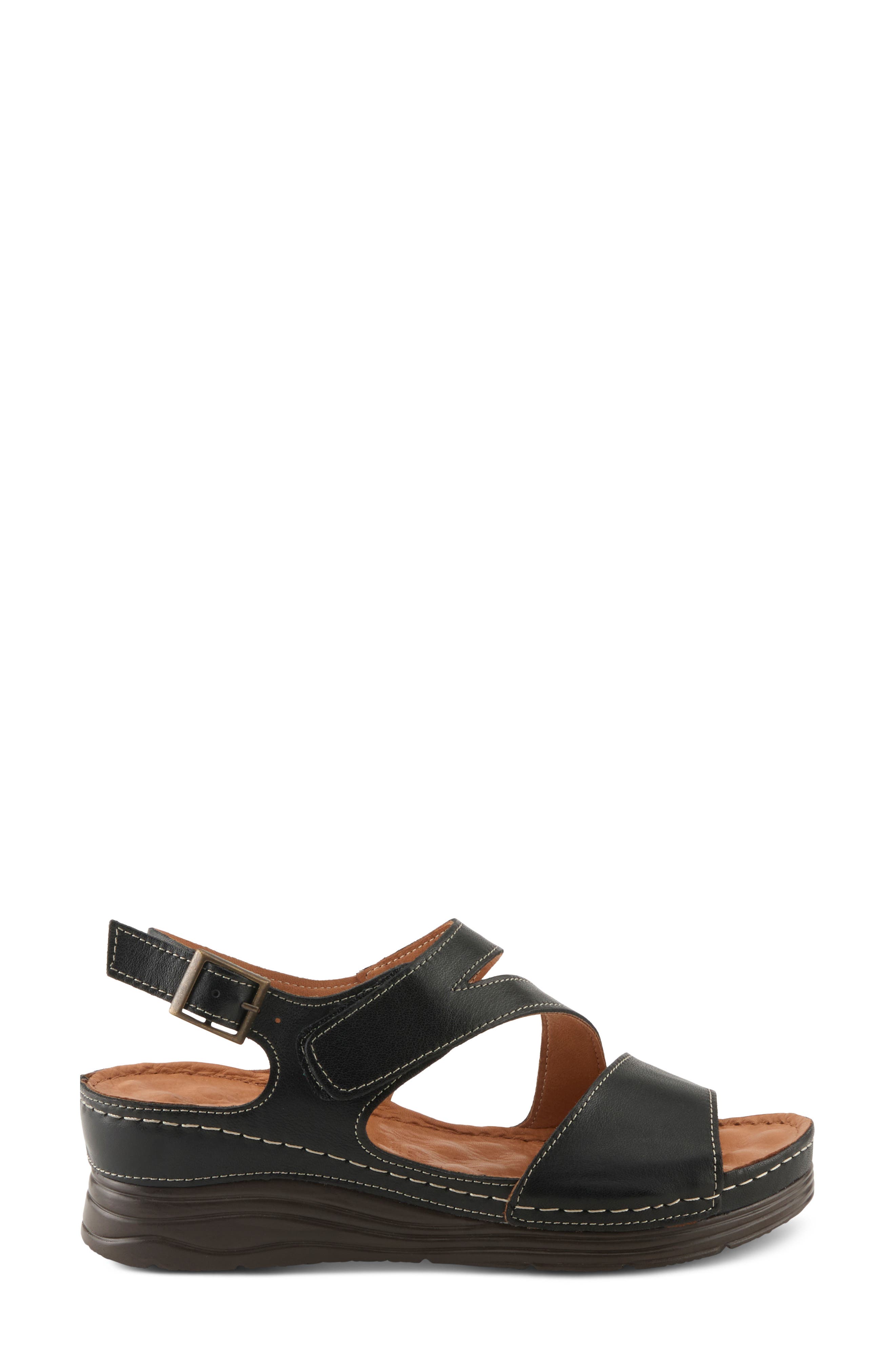 Spring Step Griggs Platform Sandal, Alternate, color, Black