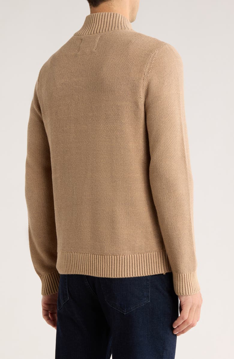Lucky Brand Cotton Quarter Zip Sweater, Alternate, color, Sesame