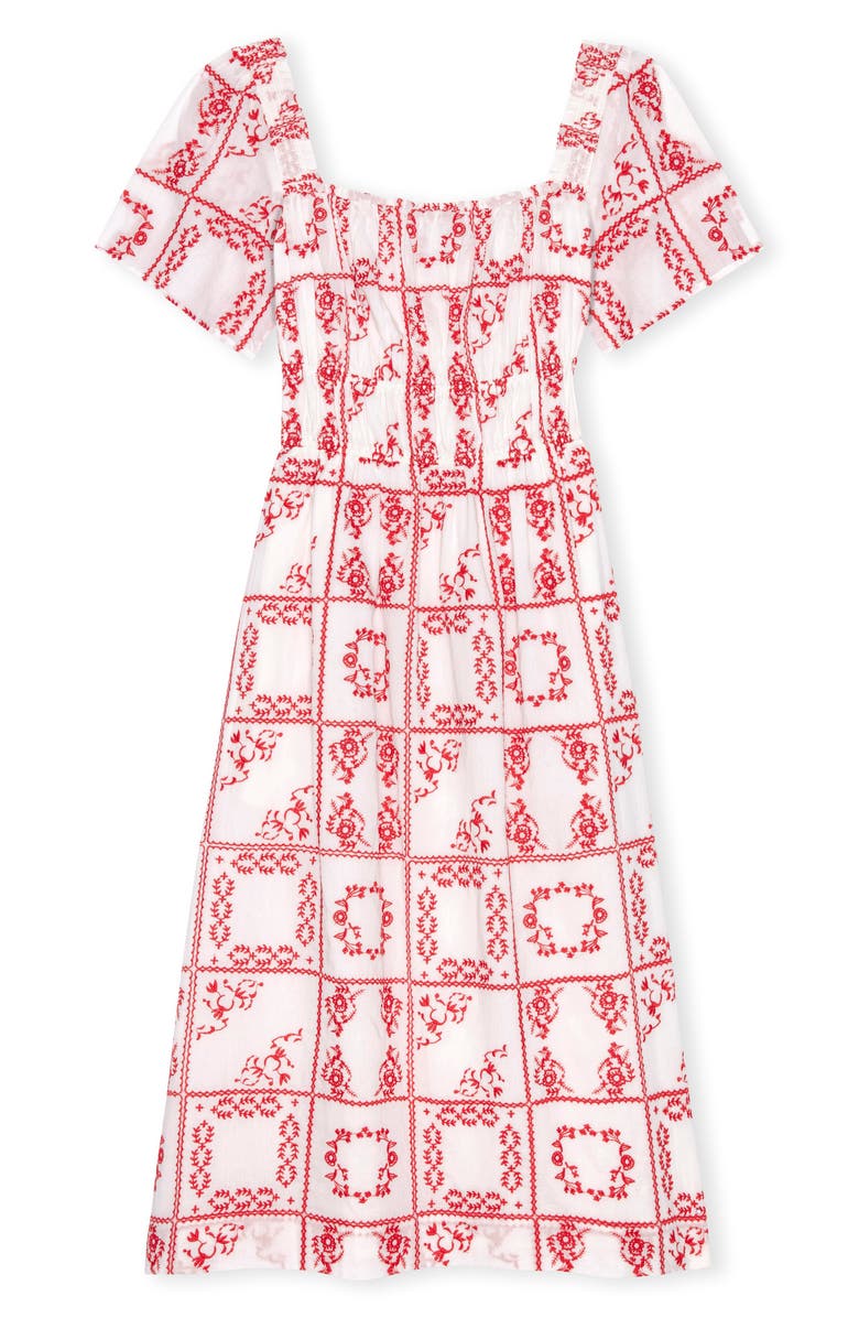 Rails Nanette Print Midi Dress, Alternate, color, Ivory Red Handkerchief