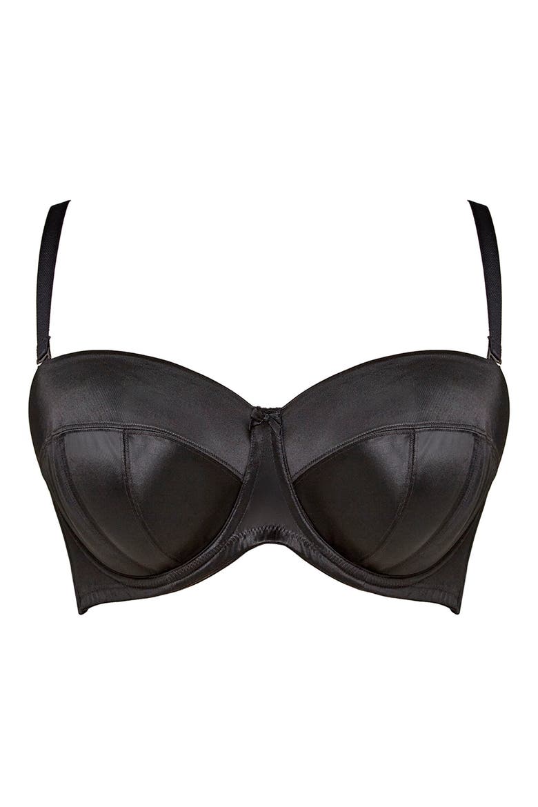 Dana Underwire Strapless Bra, Alternate, color, BLACK