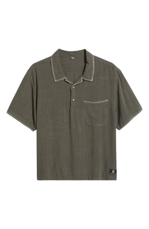 Standard Issue California Blanket Stitch Oversize Polo