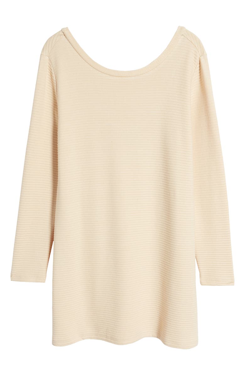 Brixton Bandera Rib Long Sleeve T-Shirt Dress, Main, color,