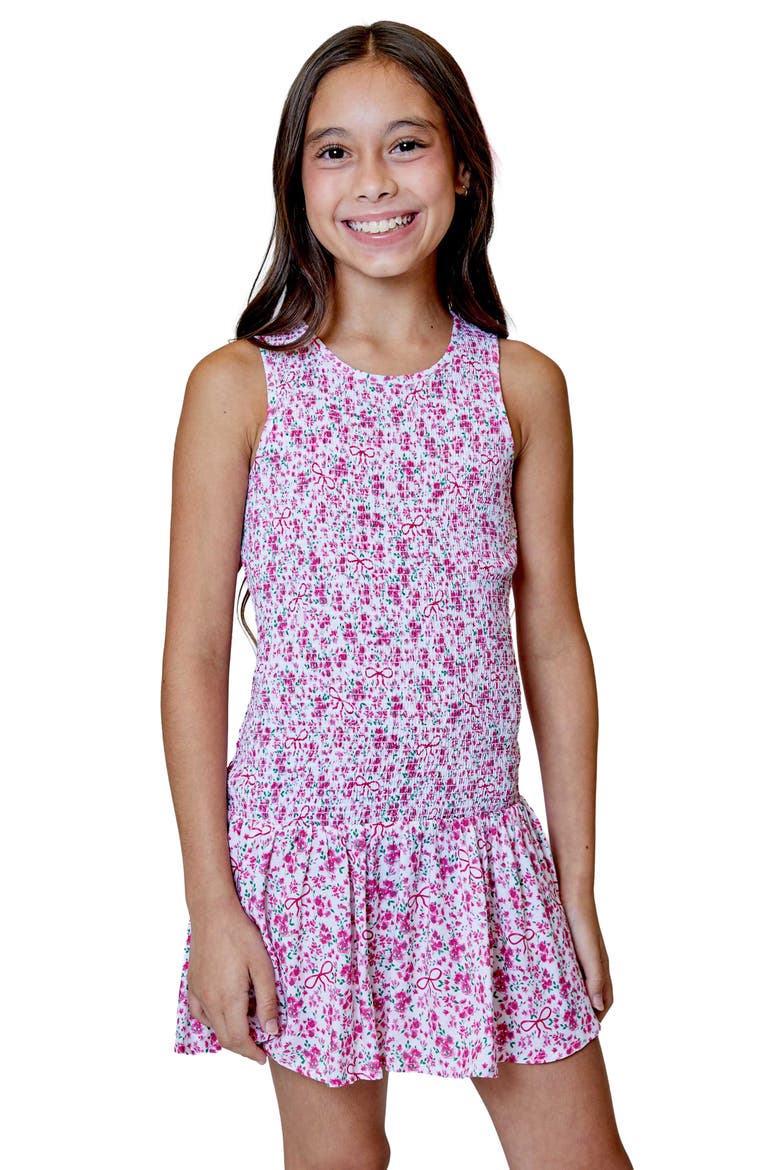 Kids' Smocked Floral Dress, Main, color, PINK