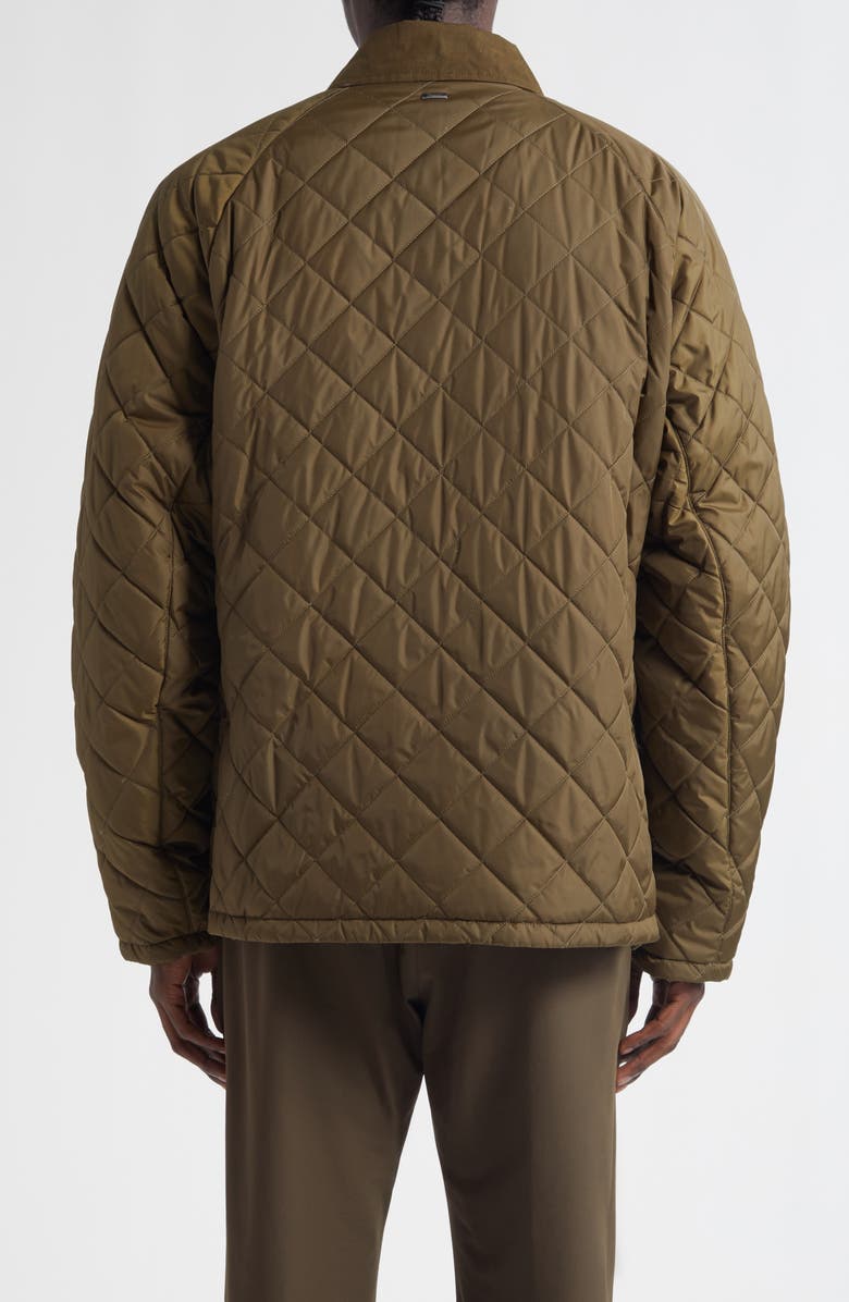 Herno Quilted Matte Barn Jacket, Alternate, color, Military Green