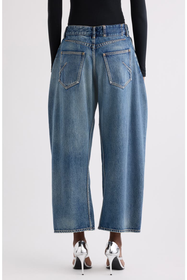 Rodeo Cotton Denim Barrel Leg Ankle Jeans, Alternate, color, DIRTY WASH