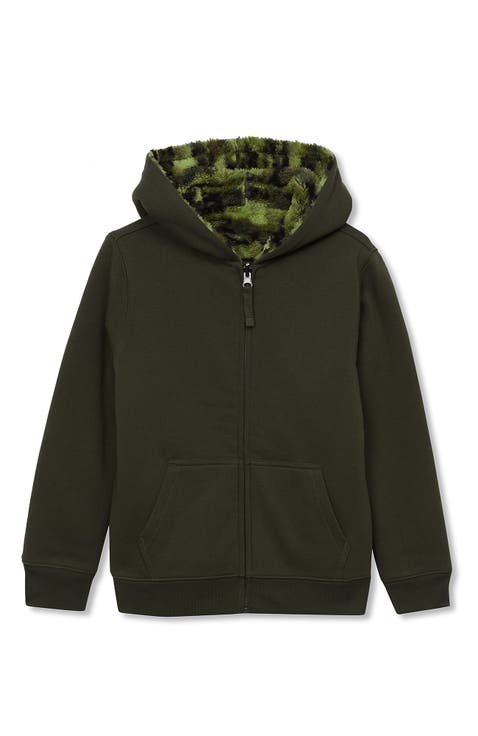 Kids High Pile Lined Zip Hoodie