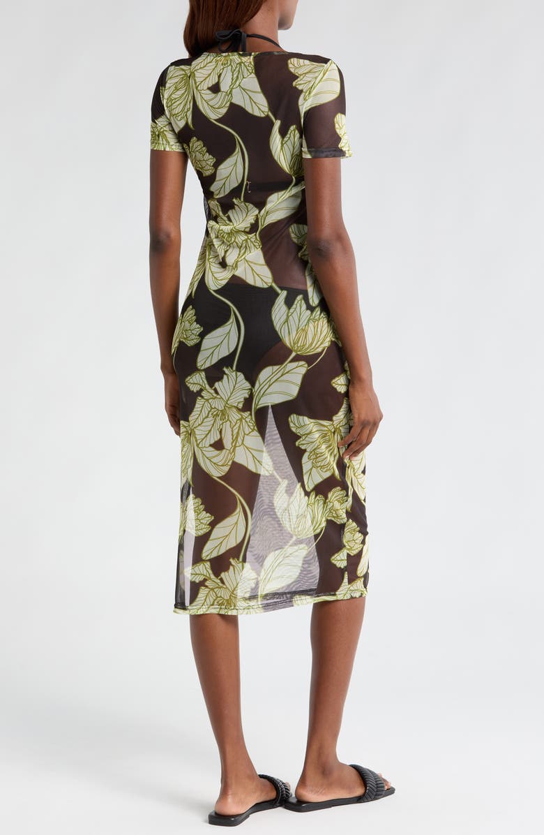 Hutch Floral Mesh Cover-Up Midi Dress, Alternate, color,
