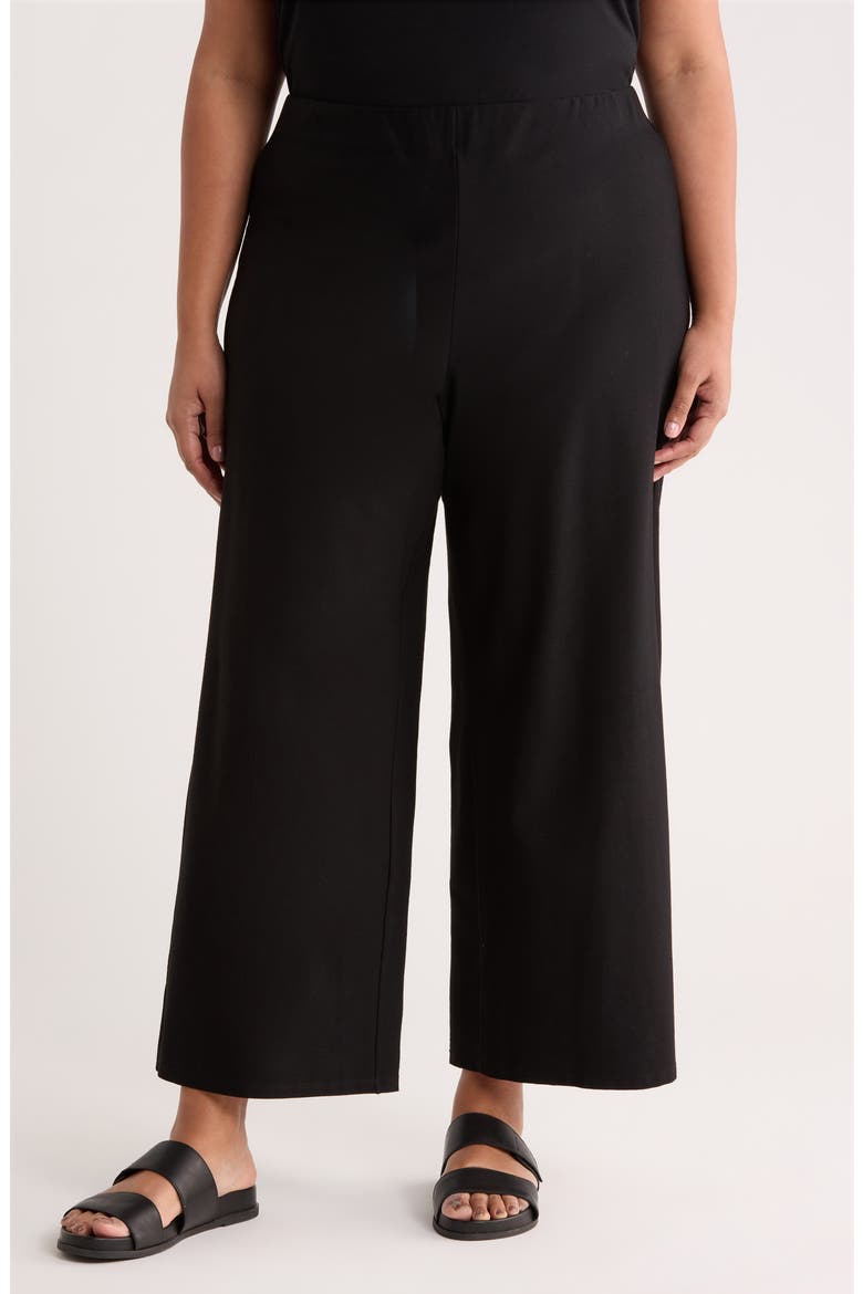 Ankle Wide Leg Pants, Main, color, BLACK