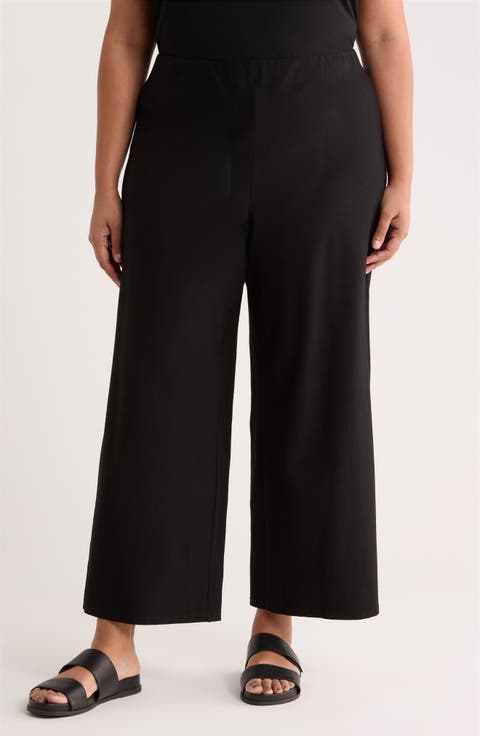 Ankle Wide Leg Pants (Plus)