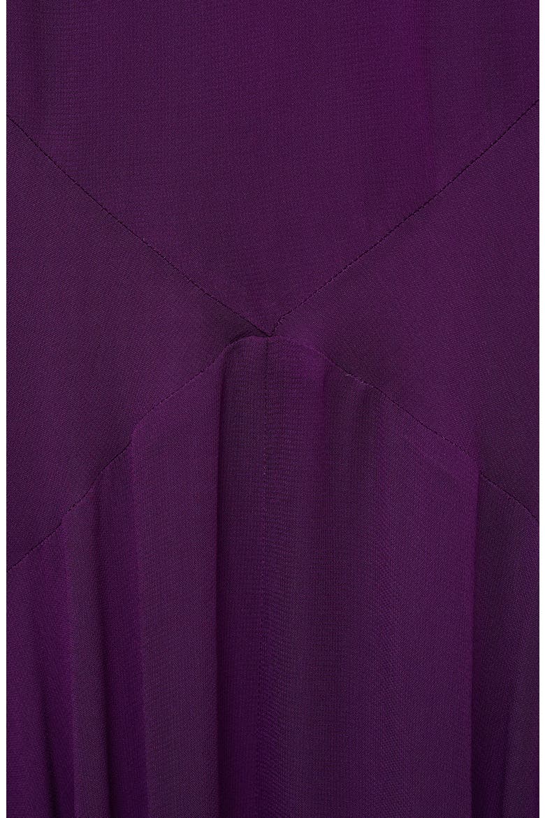 Pleated Halter Midi Dress, Alternate, color, PURPLE