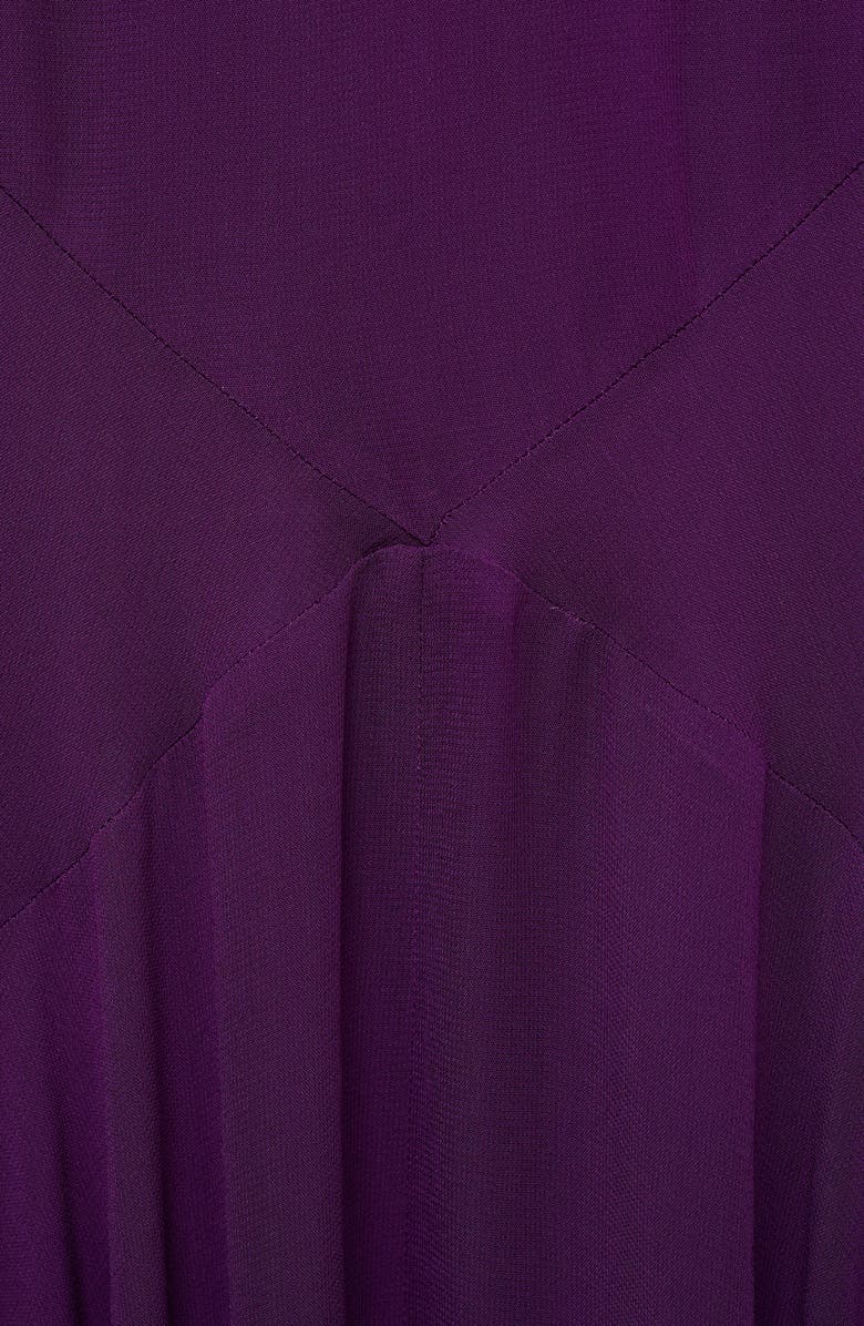 MANGO Pleated Halter Midi Dress, Alternate, color, Purple