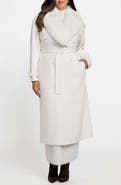 Marciano Ella Faux Fur Collar Double Breasted Coat