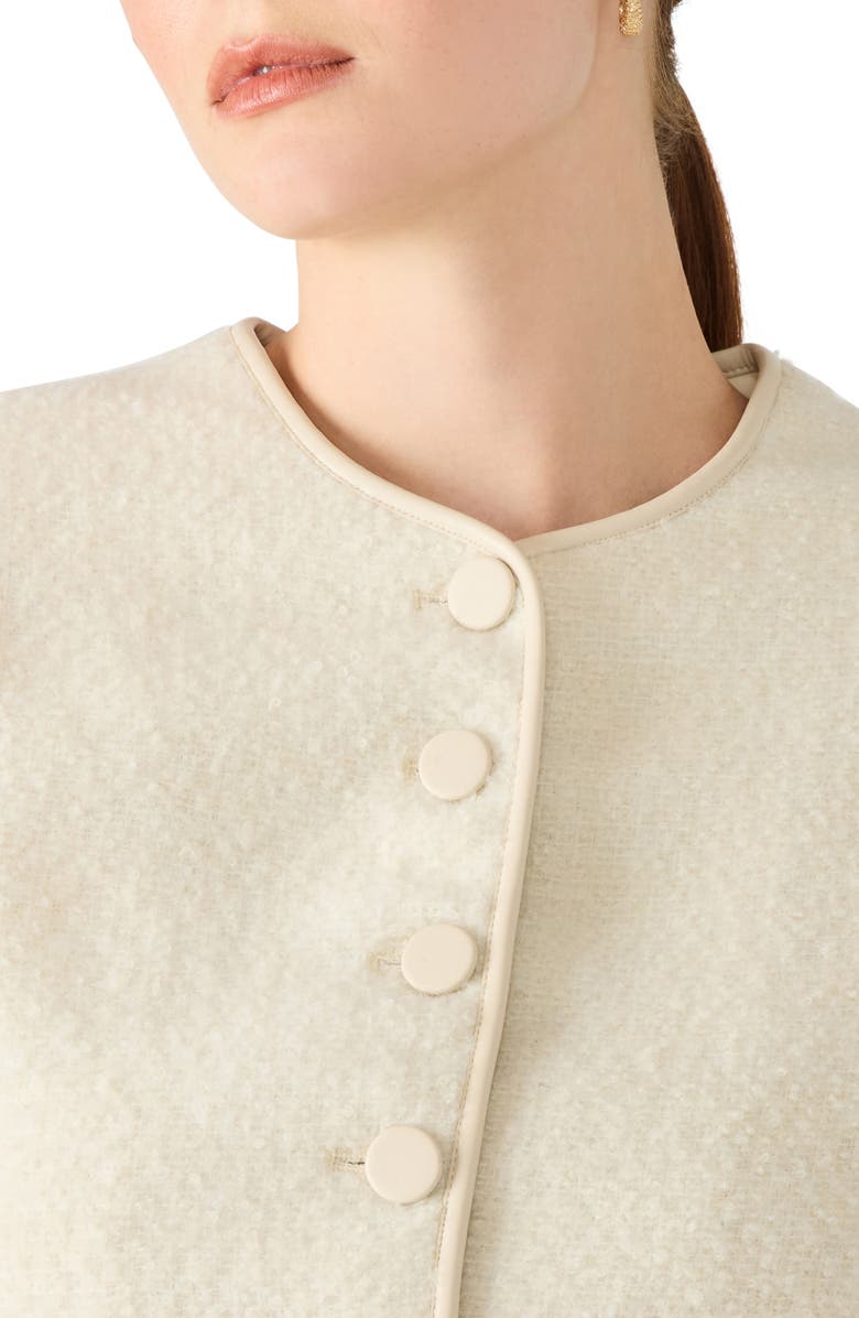 Steve Madden Emlie Collarless Jacket, Alternate, color, Cream