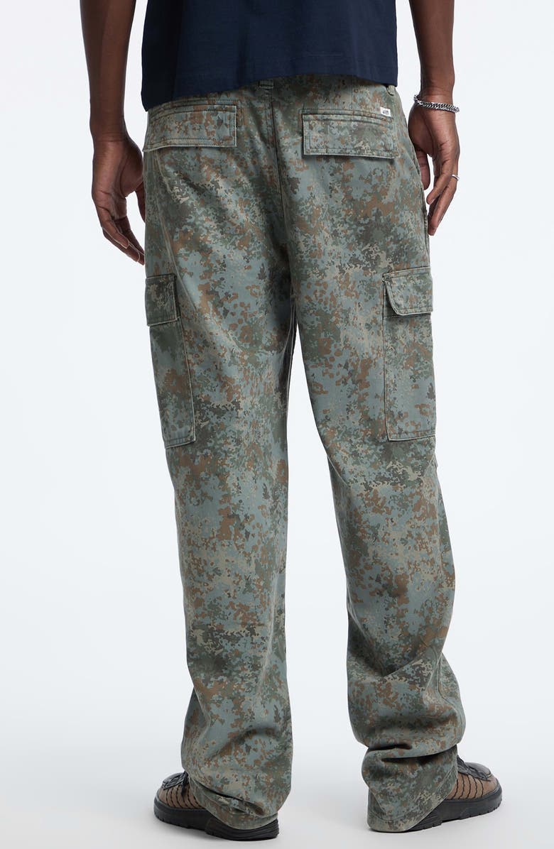 GUESS ORIGINALS Camo Relaxed Fit Cotton Twill Cargo Pants, Alternate, color, Grey