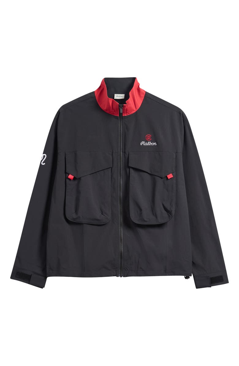 Malbon Golf Clot Wading Jacket, Alternate, color, Black