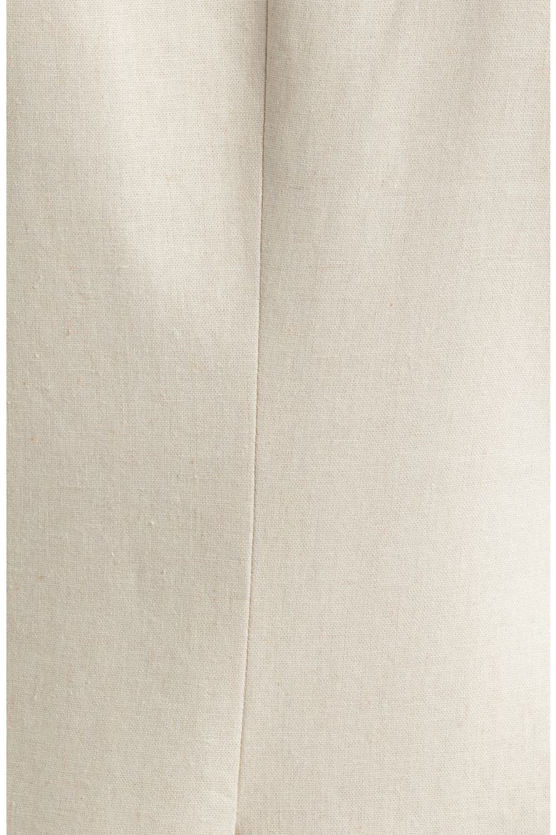 Floral Appliqué Linen Blend Blazer, Alternate, color, NATURAL GRAIN/ CRISP WHITE