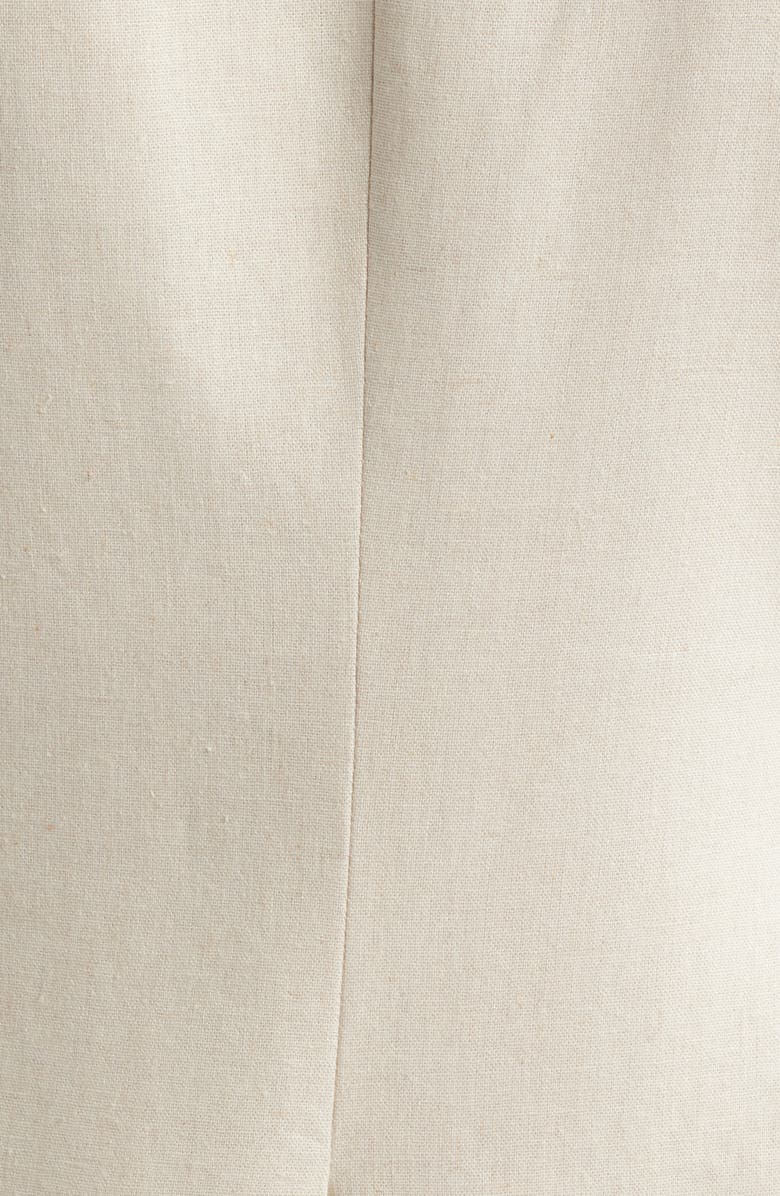 Anne Klein Floral Appliqué Linen Blend Blazer, Alternate, color, Natural Grain/ Crisp White