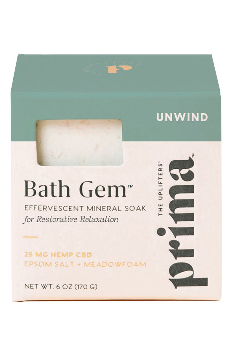 Prima Bath Gem 25mg CBD Bath Bomb, Main, color, 