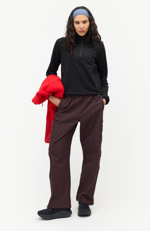 Halfdays Rebecca Half-zip Fleece Pullover In Black