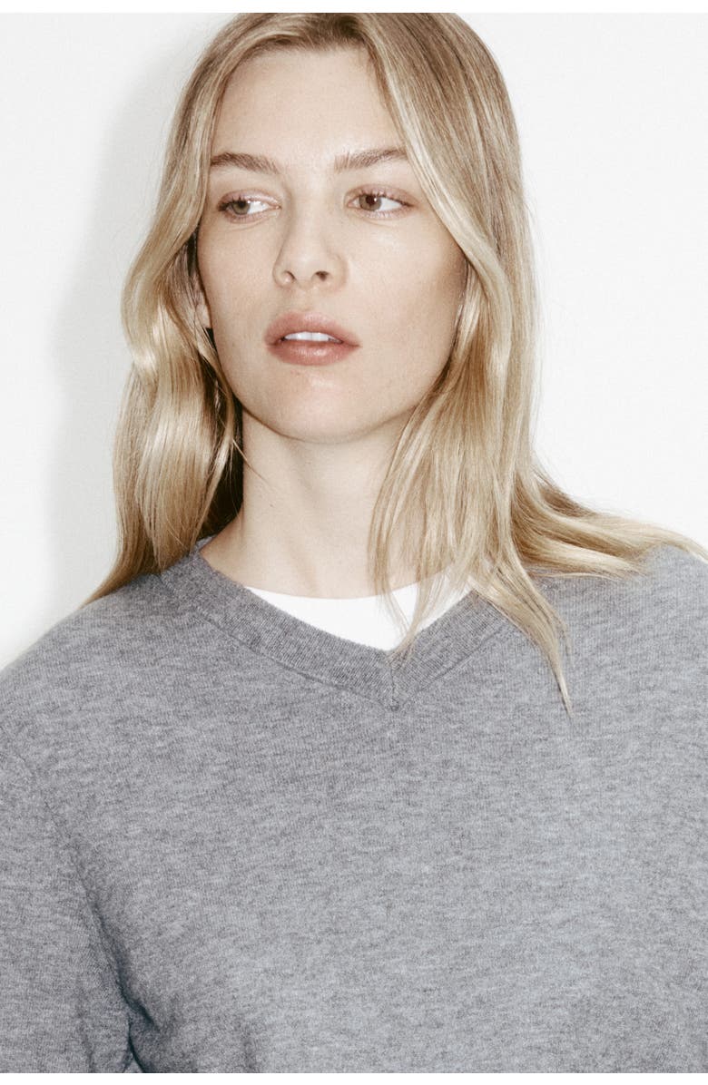 H&M V-neck Jumper, Alternate, color, Gray Melange