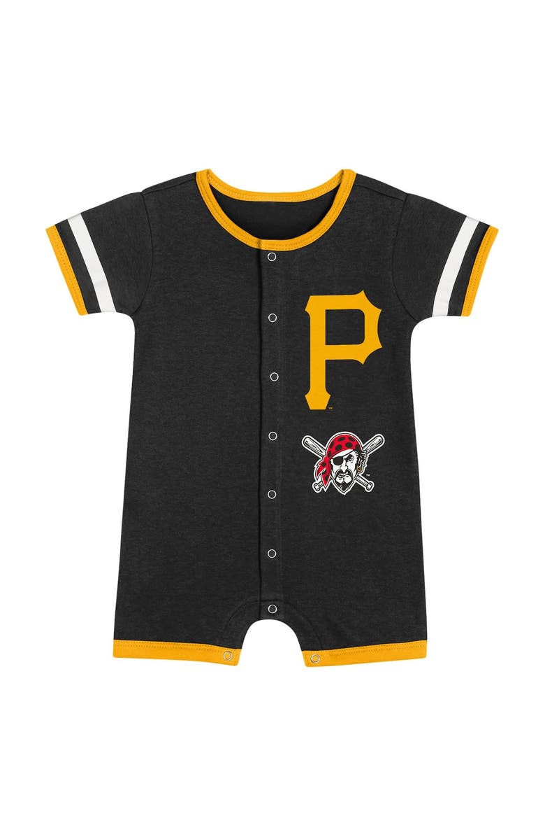 Outerstuff Infant Black Pittsburgh Pirates Double Hit Coverall 2-Piece Set, Alternate, color,