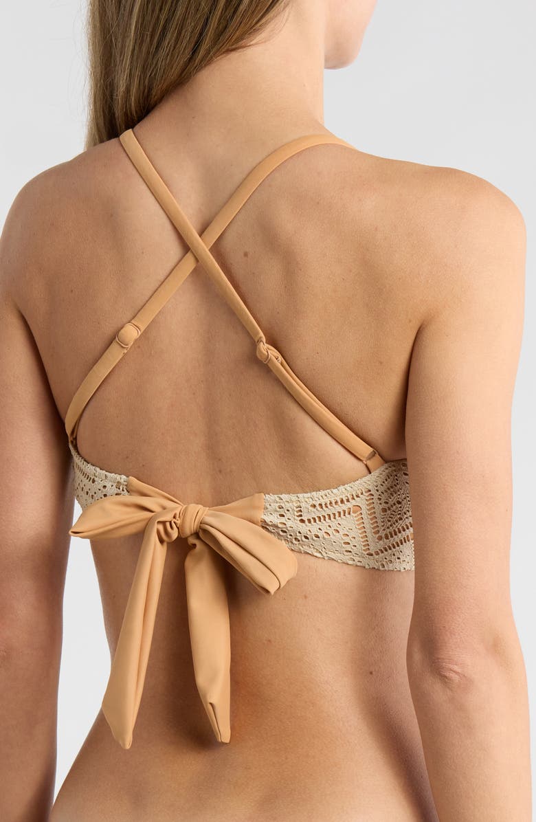 free-est by Free People Misty Crop Bikini Top, Alternate, color, Sand