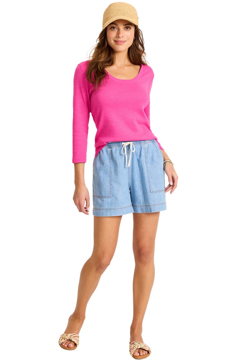 Ashby Isles Scoop Neck Cotton T-Shirt, Alternate, color, VERY BERRY
