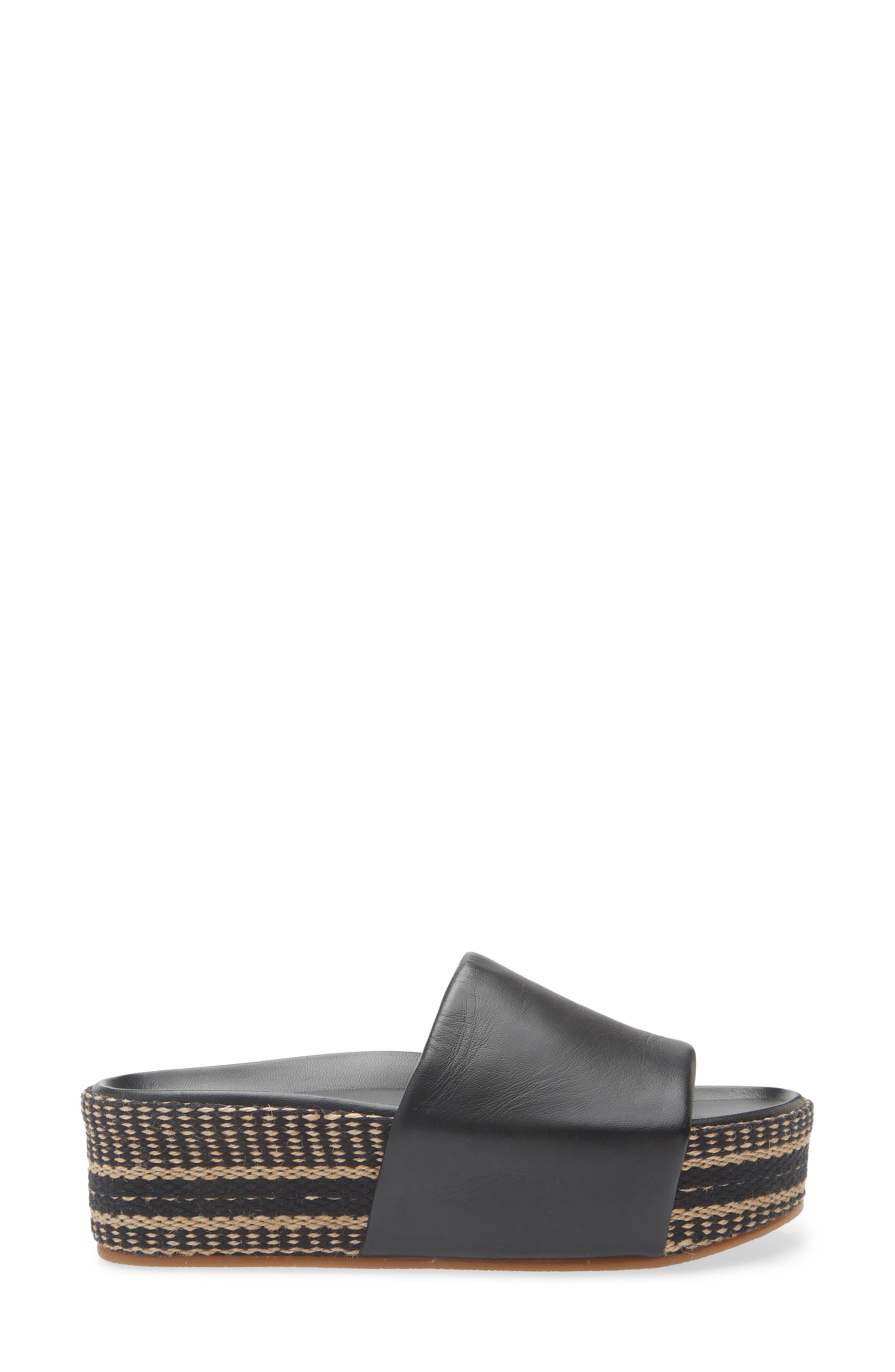 Albatross Platform Sandal, Alternate, color, BLACK