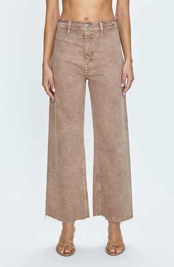 Penny High Waist Raw Hem Wide Leg Jeans