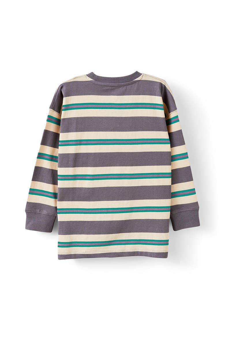 Kid's The Essential Long Sleeve Tee, Alternate, color, Rabbit Grey Multi Stripe