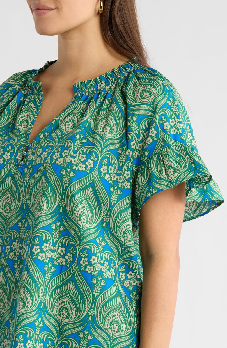 SUGARLIPS Nyra Print Top, Alternate, color, Green-Blue-Mul