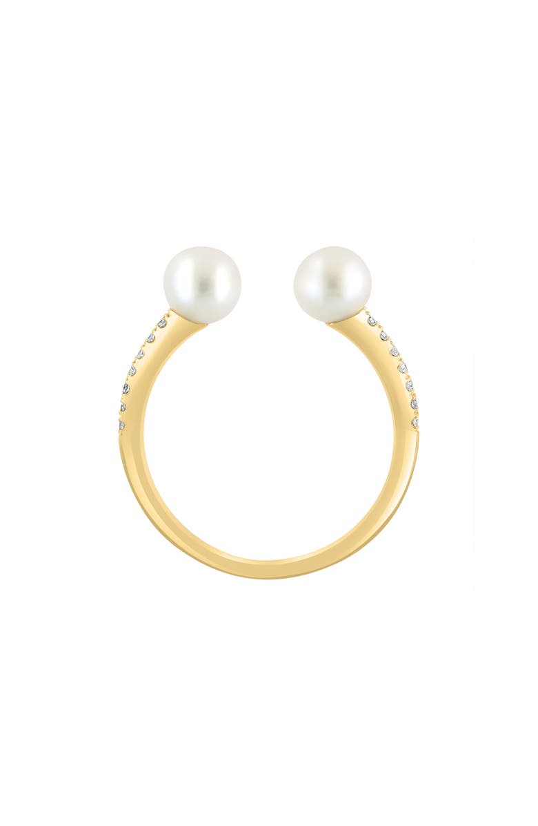 EFFY 14K Yellow Gold Freshwater Pearl & Diamond Ring, Alternate, color, 
