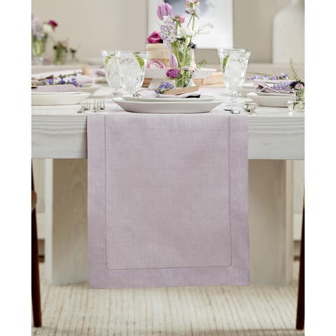 Linen Table Runner - Classic Hemstitch