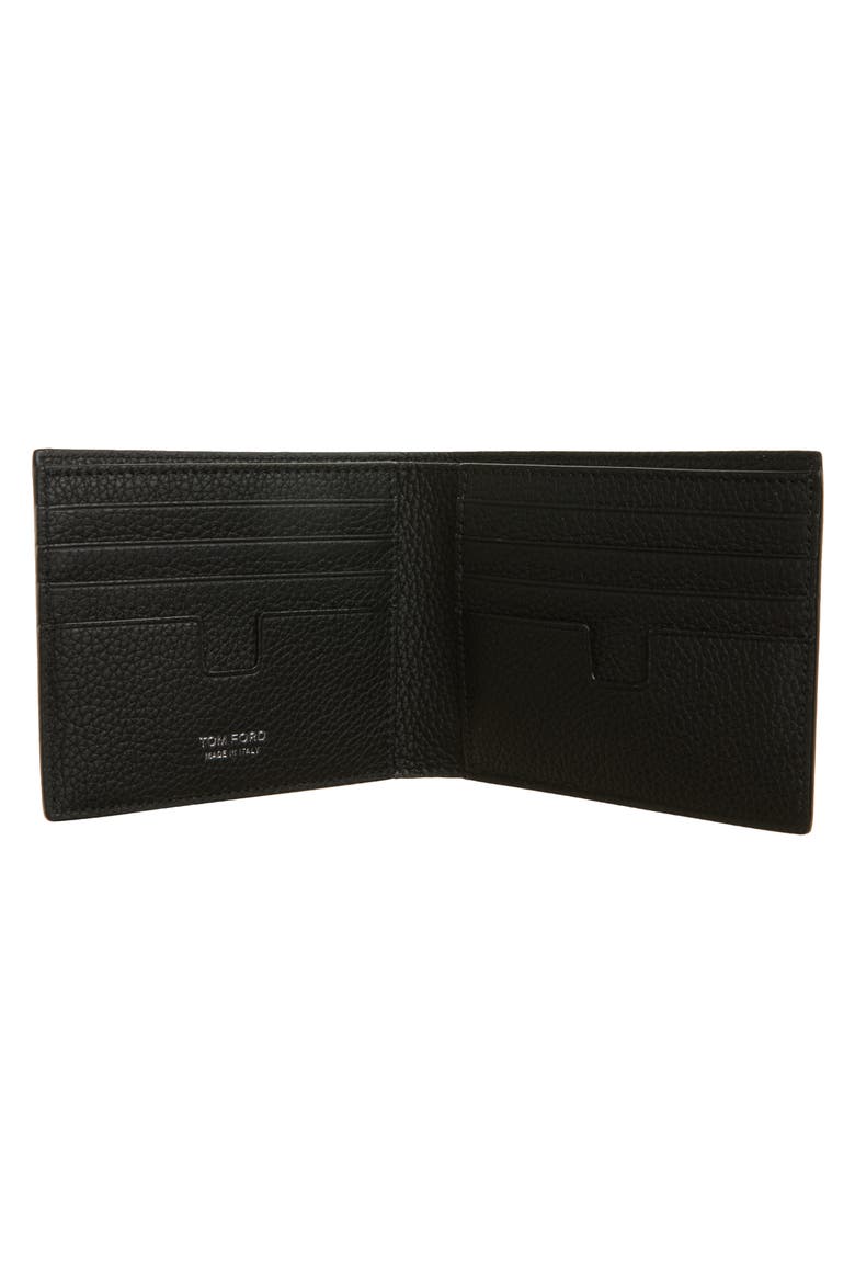 T-Line Soft Grain Leather Bifold Wallet, Alternate, color, 1N001 BLACK