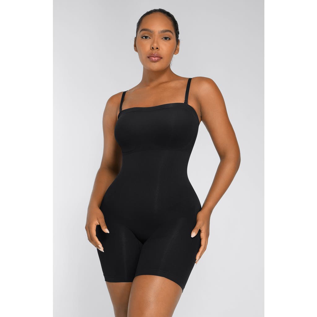 Shapellx Seamless Sculpt Strapless Bodysuit In Standard Black