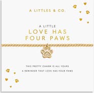 A Littles & Co A Little 'Love Has Four Paws' Bracelet in Gold-Tone Plating