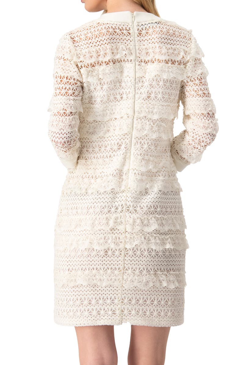 IVONNE Natural Lace Mini Dress, Alternate, color, Natural