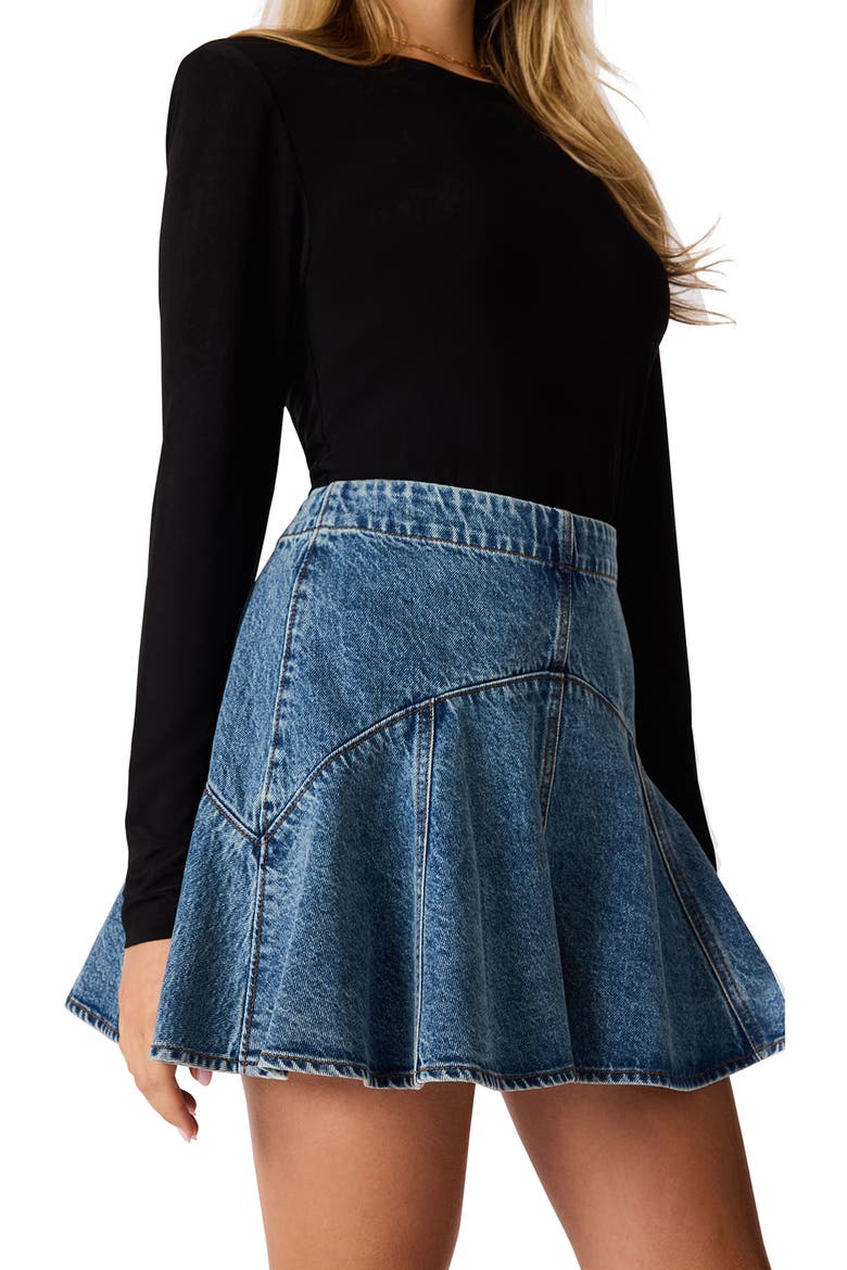 Natallie Denim Miniskirt, Alternate, color, IMPERIAL BLUE