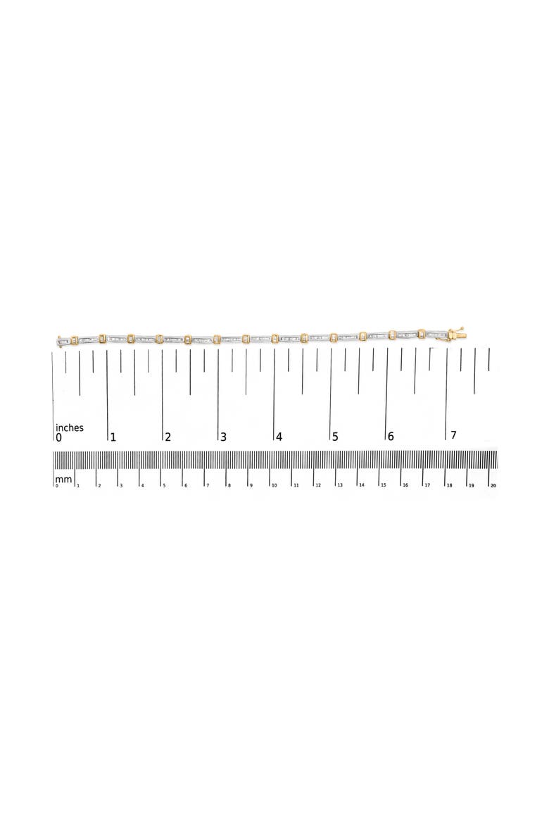 14K Yellow Gold 1.00 Cttw Baguette Diamond Channel Link Bracelet, Alternate, color, Yellow Gold
