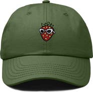 Dalix Strawberry Embroidered Casual Cap