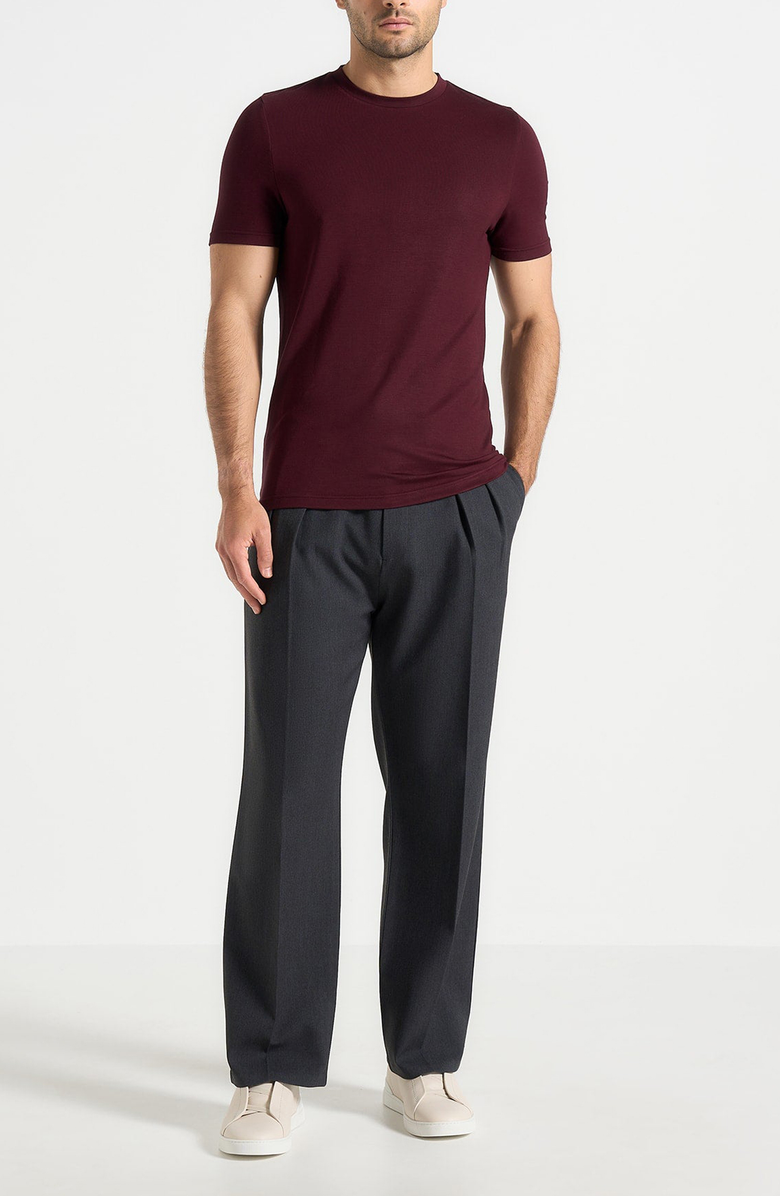 Manière De Voir Fitted Luxe T-Shirt, Alternate, color, Wine Red