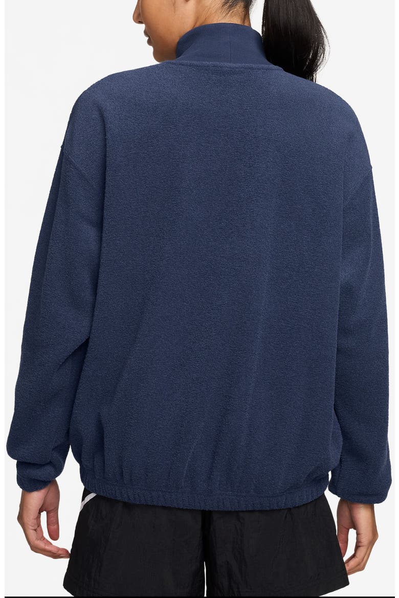 Phoenix Plush Cozy Oversized Mock Neck Sweatshirt, Alternate, color, MIDNIGHT NAVY/ SAIL