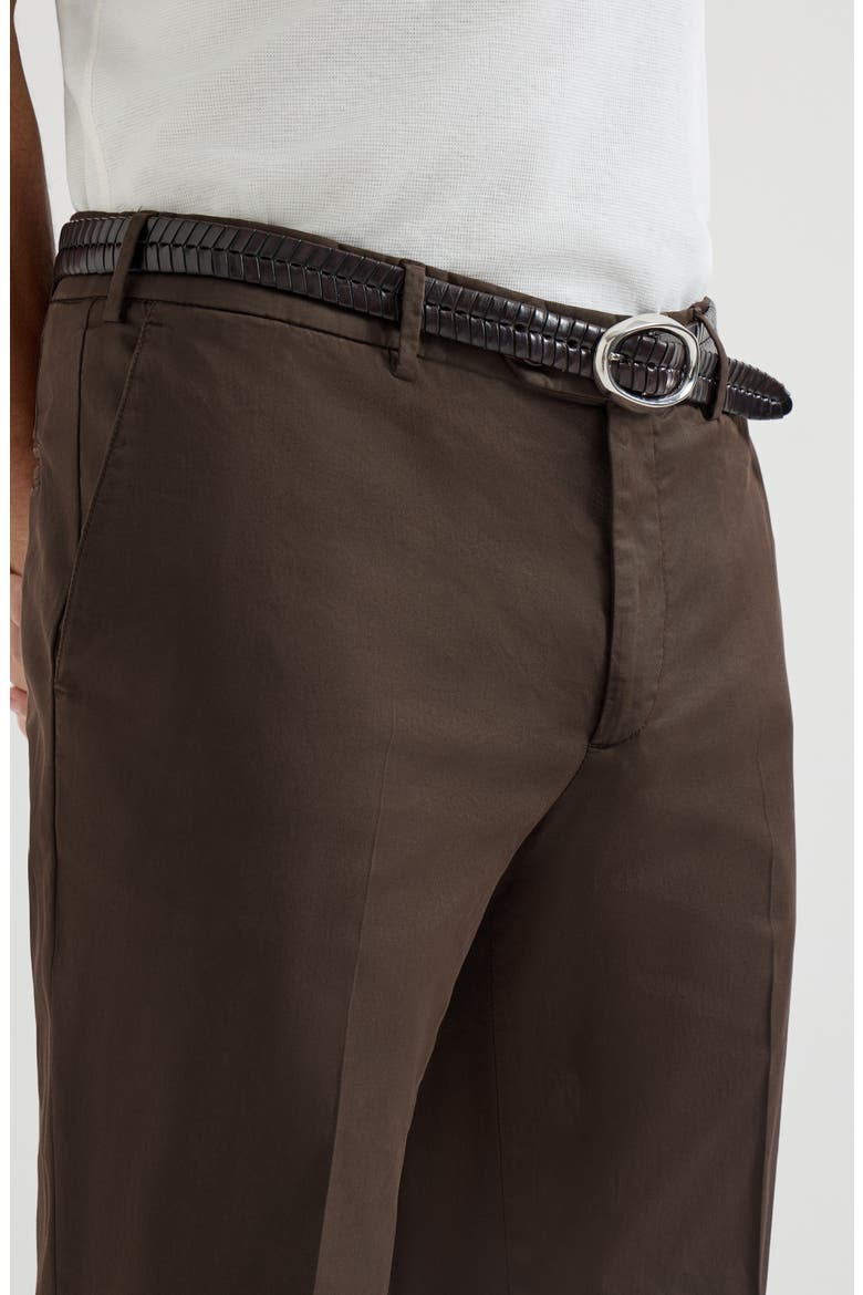 Italian fit trousers, Alternate, color, Brown