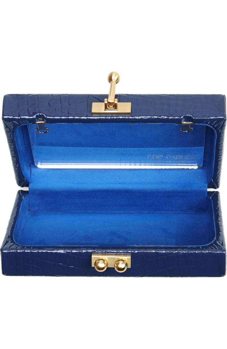 Edie Parker Jean Embossed Leather Box Clutch, Alternate, color,