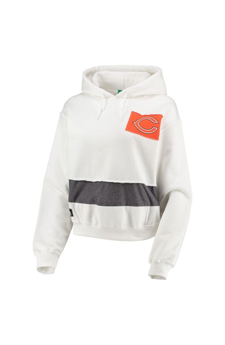 REFRIED APPAREL Women's Refried Apparel White Chicago Bears Sustainable Crop Dolman Pullover Hoodie, Alternate, color,