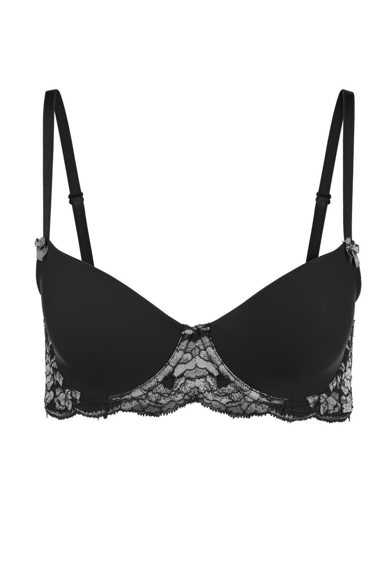 Adore Me Missy Unlined Demi Bra, Alternate, color, Black